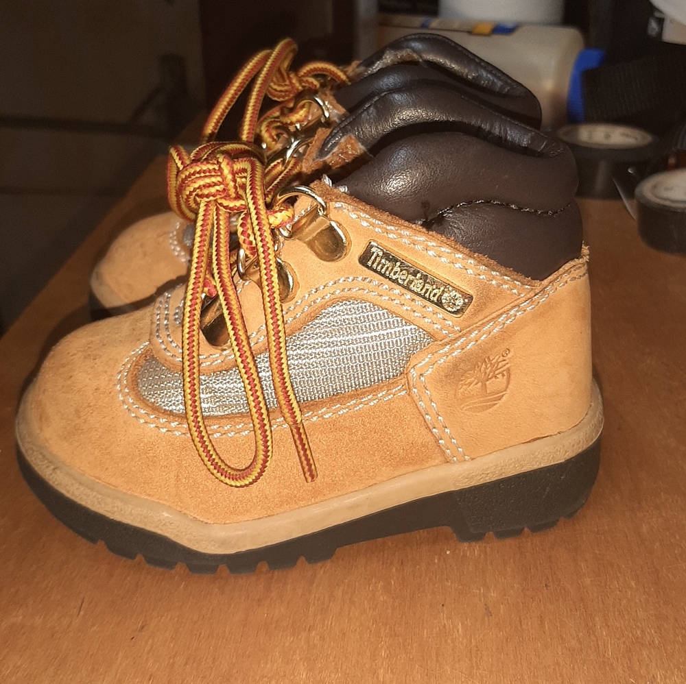 Toddler Timberland field boots.